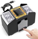 Lineba Automatic Card Shuffler 4 Deck, Electric Casino Card Shuffler Machine for Playing UNO, Phase 10, Home Card Games, Cards Against Humanity