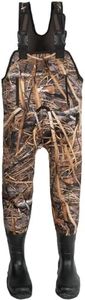 8 Fans Hunting Waders for Kids, Neoprene Youth Fishing Waders with Boot, Lightweight Chest Waders for Toddler Children (Next Camo Evo(s), 10/11#)