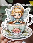 Fairies In Vintage Tea Cups: Pretty ephemera for junk journals, scrapbooks, collages and more