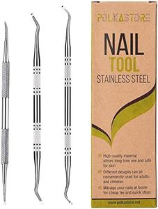 3-Pack Ingrown Toenail File and Lifters, Professional Surgical Stainless Steel Ingrown Toenail Tool- Safe Nail Cleaning Treatment Pedicure Tools Kit Under Sidewall Cleaner Pain Relief Accessories