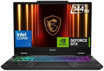 MSI Cyborg 15, Intel Series 2 Core 7 240H, 40cm FHD 144Hz Gaming Laptop (16GB/1TB NVMe SSD/Windows 11 Home/NVIDIA GeForce RTX 5060, GDDR7 8GB/Translucent Black/2.1Kg) B2RWFKG-215IN