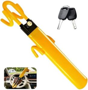 Anowker Car Steering Wheel Lock Anti Theft Device，Universal Extendable Length Security Club Lock with Double Hooks Design, Fit Most Vehicle Car SUV Truck Van