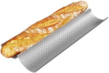 AMAGABELI GARDEN & HOME Nonstick French Baguette Pans for Baking 15”x6.3” Carbon Steel 2 Loaf Perforated Bread Tray Baguette Baking Tray Bake Mold Toast Cooking Oven Toaster Pan Bakeware BG282