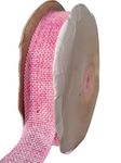 UKIYO | Assorted Ribbons (L=5 Yard) for Gift Wrapping Wedding Invitations Birthday Party Decoration Bow Making Bridal Bouquets DIY Crafts (1 inch, Pink jute)