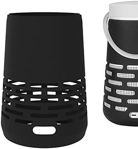 Geekria Coque en silicone compatible avec haut-parleur sans fil Bose SoundLink Revolve+, SoundLink Revolve II avec port de charge accessible (noir)