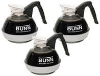 BUNN 06100.0103 12 Cup Easy Pour Commercial Decanter with Handle (3 Pack) Black