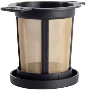 Finum Reusable Stainless Steel Coffee and Tea Infusing Mesh Brewing Basket, Medium, Black