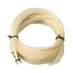 BQLZR White 83cm Violin Bow Hair Horsehair for Violin Bow Replacement Parts Natural Unbleached 50g