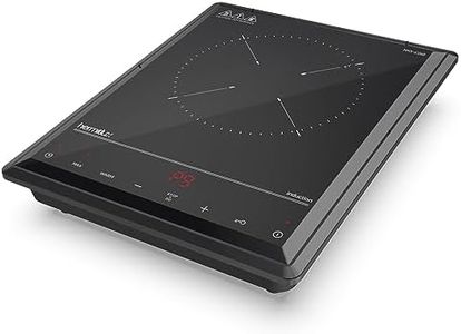 Hermitlux Induction Cooktop, 1800W Fast Heating Portable Hot Plate, 9 Power Levels Induction Burner with Easy Clean Glass, Sensor Touch & Child Lock