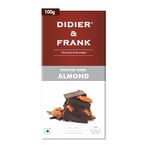 Didier & Frank - 57% Dark Chocolate with Fire Roasted Almonds - 100gm (Luxury Dark Chocolate)