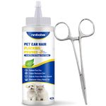 Upgraded Dog Ear Powder,Dog Ear Infection Treatment with 5.5inch Ear Hair Removal Tool,Effectively Removes Buildup and Ear Odor, Soothes Itchy