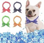 5Pcs Dog Cooling Bandanas, Pet Dog Summer Instant Cooling Collar Scarf Breathable Scarf Hot Weather Cooling Neck Wrap Kerchief Accessories for Dogs Cats Fast Cooling Indoor and Outdoor