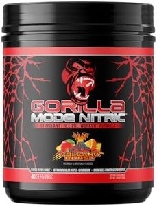 Gorilla Mode Nitric Upgraded Stimulant Free Pre-Workout – Best Tasting and Most Effective Stimulant Free Pre-Workout/Massive Pumps · Vasodilation · Power / 768 Grams (Volcano Burst)