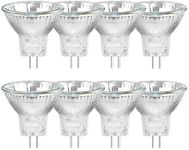 8 Pack MR11 GU4 20W 12V Halogen Reflector Bulb, Warm White 2700K, Dimmable Halogen Spotlight, 250LM, GU4 Bi-Pin Base, 30°Beam Angle, 35mm*35mm, for Hallway, Ceiling Spotlight