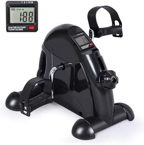 Mini Exercise Bike - AGM Under Desk Bike Pedal Exerciser Foot Cycle Arm & Leg Pedal Exerciser with LCD Screen Displays