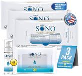 SONO Disinfecting Wipes - 60 Count (Pack of 3) + Sanitizer, Travel Size, Alcohol-Free, No Bleach, Medical-Grade, Multi-Surface Cleaning for School, Office, and On-The-Go