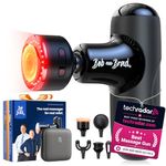 Bob and Brad Q2 Ultra Massage Gun with Infrared Heating Head, Pocket-Sized Deep Tissue Massager, Portable Quiet Massage Device with Carry Case for Home Office Workout Muscle Pain Relief