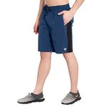 John Ally Men's Dry-Fit Sweat Resistant Active Athletic Gym Workout Running Performance Shorts with Zipper Pockets. (M, Berlin Blue)