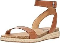 Lucky Brand Women's GARSTON Flat Sandal, Latte, 9