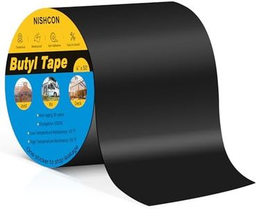 NISHCON Butyl Joist Deck Tape, RV Roof Tape 4" X 50', Sealant Weatherproof and Weather Resistant Self-Adhesive Joist Tape, Stop Camper Roof Leaks, 1 Roll