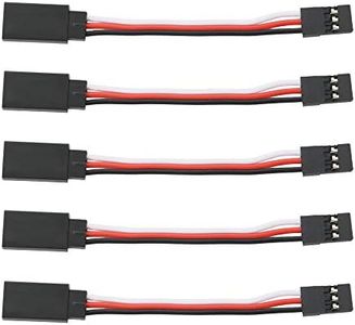 GTIWUNG 5Pcs Cable de Extension Servo, 75mm Jr Servo Extensión, Servo Cable de Extensión, JR Receptor Enchufes Conectores Mujer a Hombre RC Servo Avión Cable de Extensión
