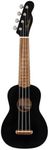 Fender California Coast Venice Soprano Ukulele, Comfortable and Easy to Play "C"-shaped Neck, Includes Complimentary Virtual Lessons, Black Finish