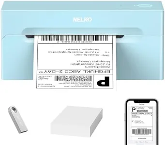 Nelko Bluetooth Thermal Shipping Label Printer, Wireless 4x6 Shipping Label Printer for Shipping Packages, Support Android, iPhone and Windows, Widely Used for Amazon (Blue) 1 Pack