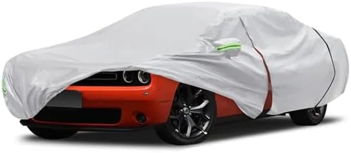 Migaven 6 Layers Car Cover Custom Fit for Dodge Challenger 2008-2023, Waterproof Full Exterior Cover Rain Sun Hail Protection with Door Zipper