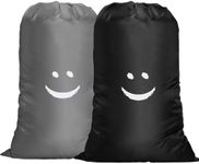 flintronic 2 Pack Extra Large Laundry Bag, 61×91cm Foldable Storage Bag, Dirty Clothes Bags, with Drawstring Closure, Durable Rip-Stop, Convenient, for Travel/Bathroom/Bedroom/Dormitory