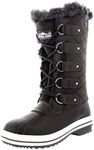 Polar Products Womens Snow Boot Quilted Tall Winter Snow Waterproof Warm Rain Boot - 9 - GRS40 YC0007