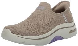 Skechers Womens GO Walk Arch FIT 2.0 - VAL Taupe Slip-ins Walking Shoes,UK 6(US 9)