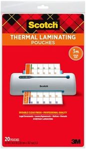 Scotch Thermal Laminating Pouches, 8.9 x 14.4-Inches, Legal Size, 20-Pack (TP3855-20)