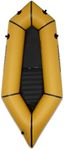 WONITAGO Packraft TPU Inflatable Travel Kayak with Soft Seat Lightweight Packrafts for Flat Water Rafting/Bicycle Drifting/Litewater Dinghy, 1 Person, 6.8Ft, Yellow