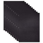 Essential Arts Pack of 10 x A4 Portrait Black Laminated Soft Cover Stapled Starter Sketchbooks 140gsm White Cartridge Drawing Paper (210 x 297mm)