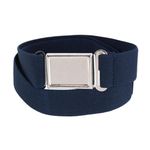 CTM Kids' Elastic 1 Inch Adjustable Belt with Magnetic Buckle, Navy