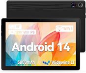 FancyDay Tablet 10 inch Android 14 Tablet with Octa-Core Processor Tablet PC, USB OTG and Face Recognition, 10GB+64GB(TF 1TB), WideVine L1, WiFi6, BT 5.3, 5000mAh, Aura Spiritual, Black