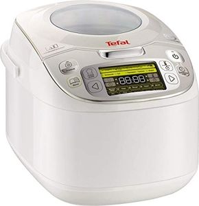 Tefal RK8121 Multi-cuiseur 45 en 1, 750 W, capacité 5 l, 45 fonctions de cuisson, fonction maintien au chaud, écran LCD, avec livre de recettes, blanc.