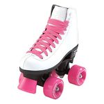 Riedell Skates - RW Wave - Kids Quad Roller Skates for Indoor/Outdoor | White | Size 2 Junior