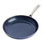 Blue Diamond Cookware Diamond Infused Ceramic Nonstick 30cm Frying Pan Skillet, PFAS-Free, Induction, Oven Safe, Blue