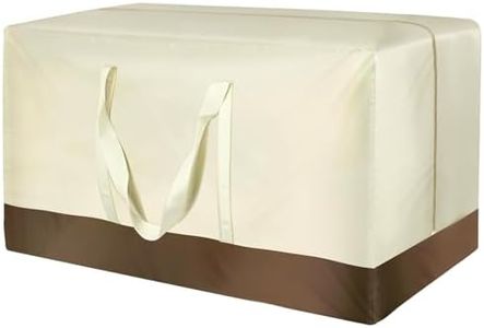 Christmas Tree Storage Bag, Outdoor Cushion Storage Bags 68 inch Extra Large Patio Furniture Cushion Storage Bag Waterproof Garden Cushion Storage Covers (1 Pack, 68"L x 30"W x 20"H), Beige