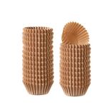 Mini Kraft Cupcake Liners [500Pcs] Muffin Liners, Food Grade & Grease-Proof, Baking Cups