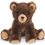 Bearington Lil' Grizby Small Plush Stuffed Animal Brown Grizzly Bear, 7 inches