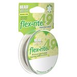 The Beadsmith Flex-Rite Beading Wire - 49-Strand Nylon-Coated Stainless-Steel Wire, 0.018" (0.45 mm) Dia, Clear, 30 ft Spool, Durable Necklace & Bracelet String, for Jewelry Making Supplies