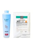 ICAN LONDON PROFESSIONAL CREAM PEROXIDE 20 VOL 6% 1000 ML + WHITE POWDER BLEACH 500 G COMBO SET