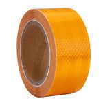 XFXIA Reflective Tape, 10M*5cm Reflector Tape Waterproof Outdoor, Self-Adhesive Safety Tape for Car Truck Motorcycle Boat Bike Trailer Camper Balance Baby Strollers Helmets on Night, Yellow