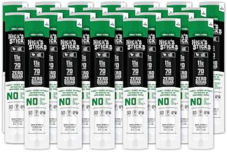 Nick's Sticks Clean & Balanced Free Range Turkey Snack Sticks | Made in the USA | Gluten Free | Paleo, Keto, Whole30 Approved | No Soy, Antibiotics or Hormones (25– 1.7oz. Packs of 2 Sticks)