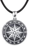 KINGWHYTE Compass Necklace 925 Ster