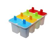 Puthak Manual Ice Cream Maker Set 8 Plastic Ice Cream Candy Kulfi Maker Mould ice Stick Trays Multicolor Plastic Ice Cube Tray (Pack of1)