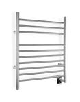 WarmlyYours Infinity Towel Warmer, Brushed, Dual Connection, 10 Bars, Stainless Steel