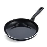 GreenPan Memphis Healthy Ceramic Non-Stick 24 cm Frying Pan, PFAS Free, Induction, Oven Safe, Mothers Day Gifts, Black